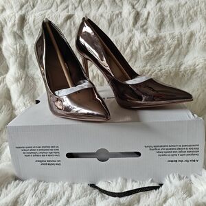 Aldo Shiny Rose Gold Heels